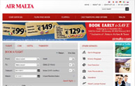 Air Malta website home page